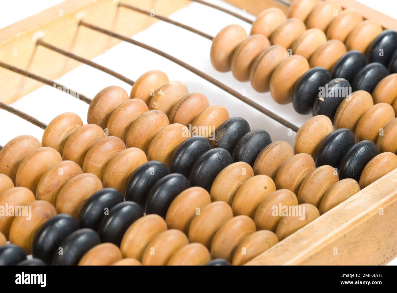 Retro calculator old wooden counting frame Stock Photo Alamy