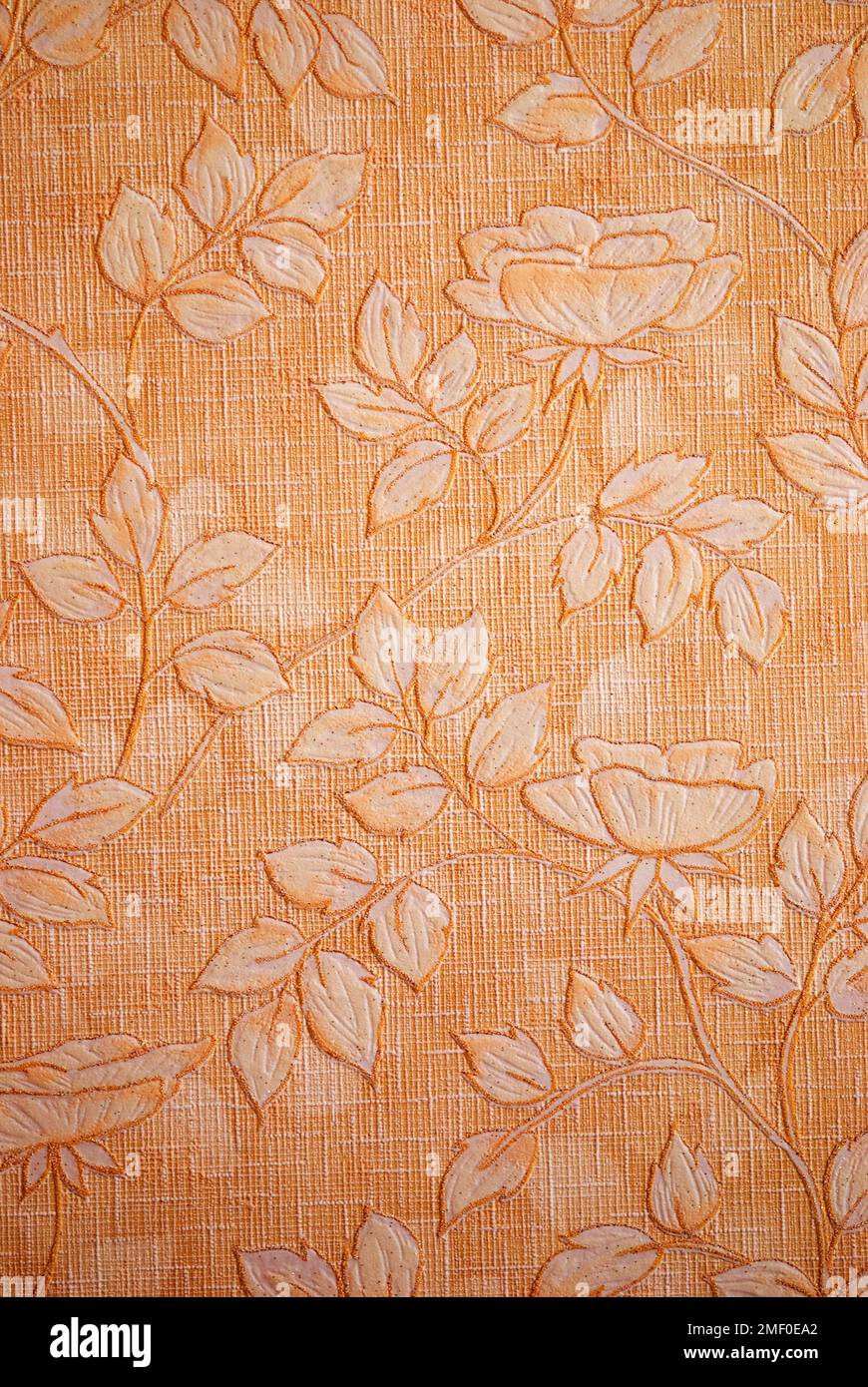 Vintage wallpaper with flower design Stock Photo