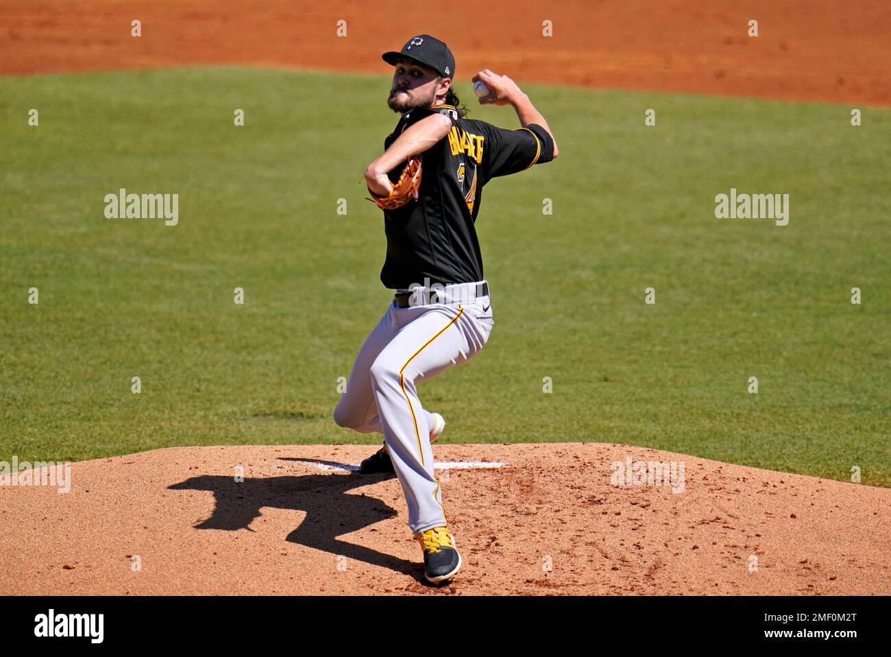Pittsburgh Pirates pitcher JT Brubaker delivers during the first