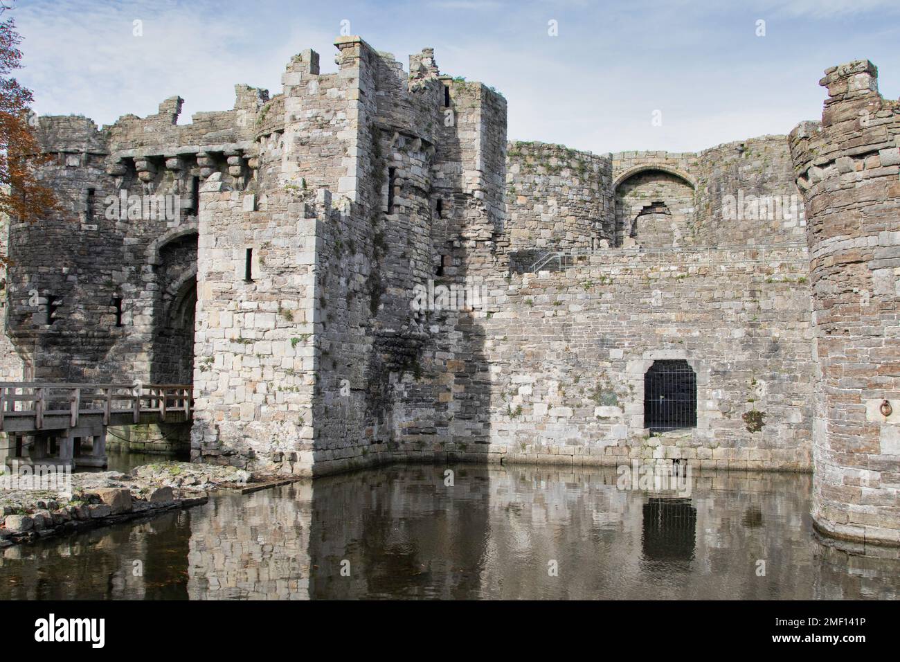 The ruins of Beaumaris castle on Anglesey Wales Stock Photo - Alamy