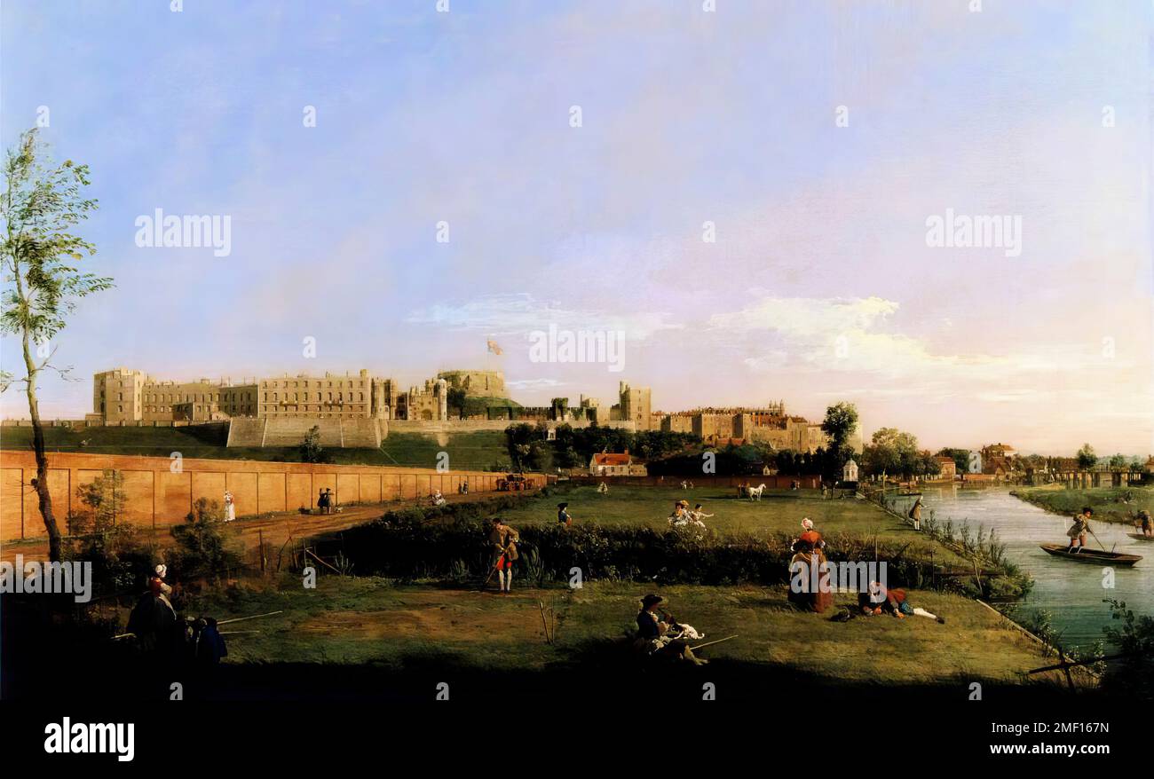 Windsor Castle. Canaletto. 1747 Stock Photo - Alamy
