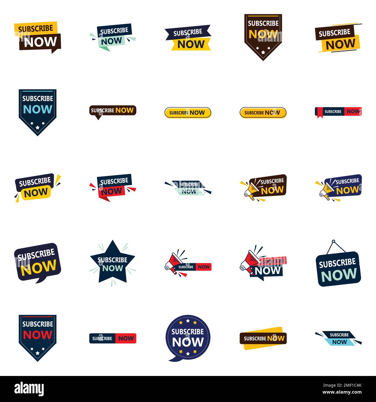 Versatile and Unique Subscribe Now 25 Vector Banners for Unlimited