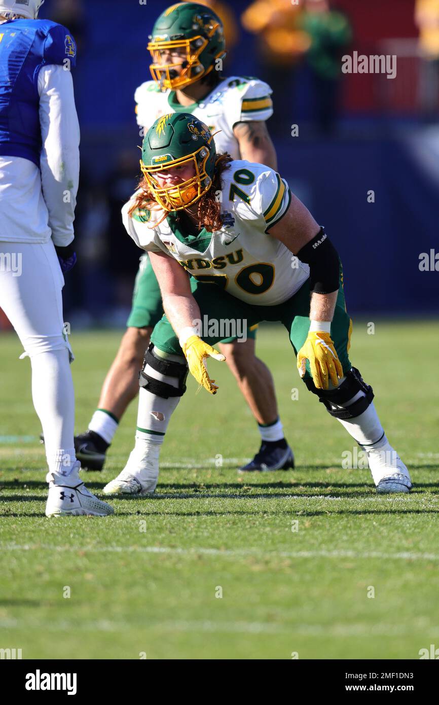 North dakota state bisons cody mauch 70 at the line of scrimmage the