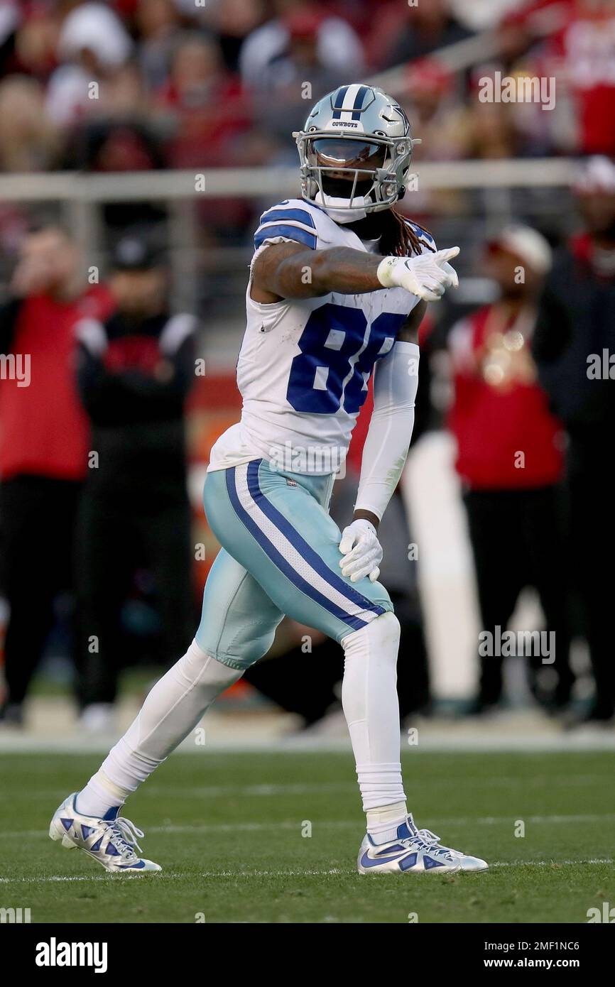 Dallas Cowboys wide receiver CeeDee Lamb (88) lines up during an NFL  divisional round playoff football