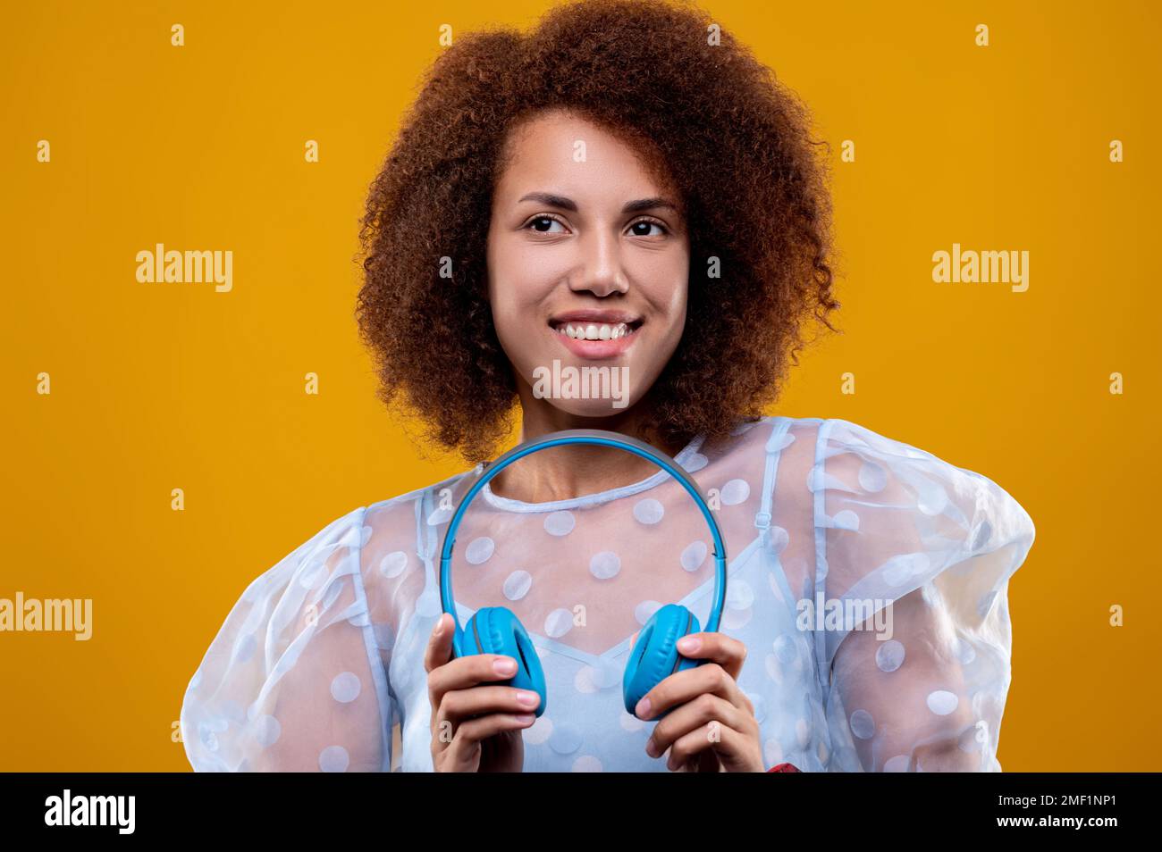 Contented young caucasian woman hi-res stock photography and images - Alamy