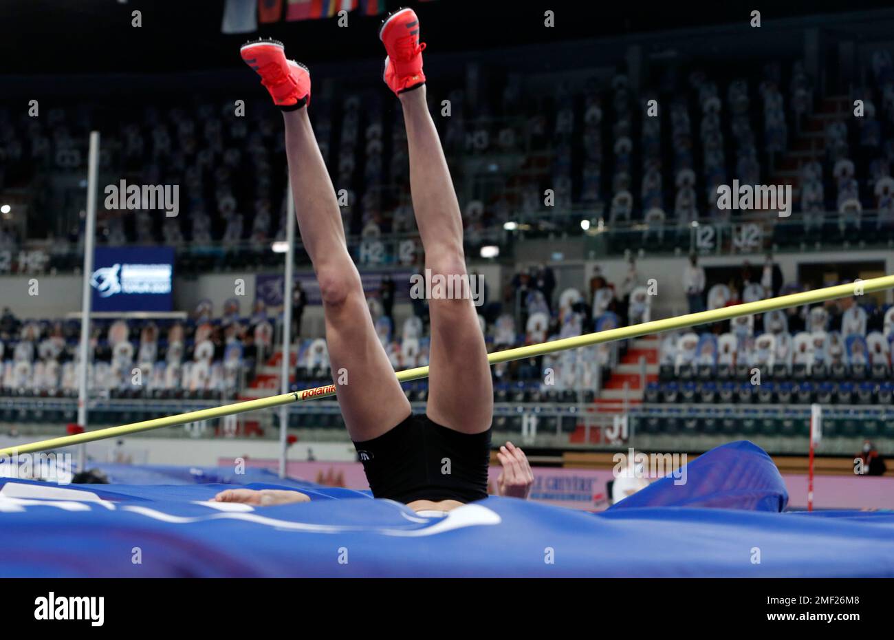 Belgium's Merel Maes competes during the women's high jump