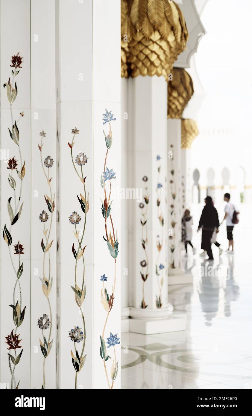 Sheikh Zayed Grand Mosque Stock Photo