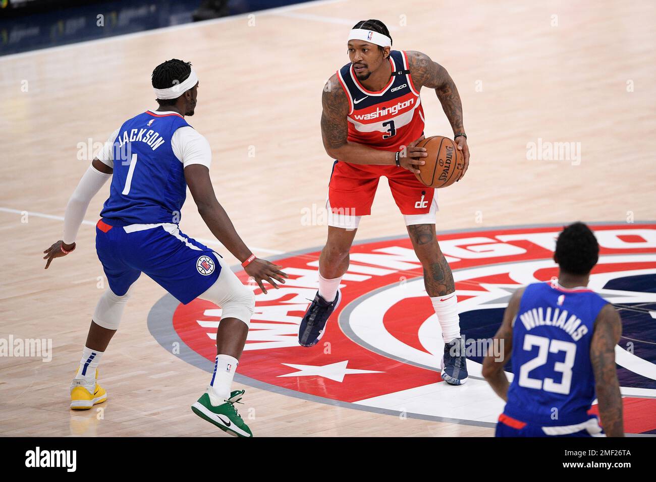 Los Angeles Clippers Guard Lou Williams looks on during a NBA game