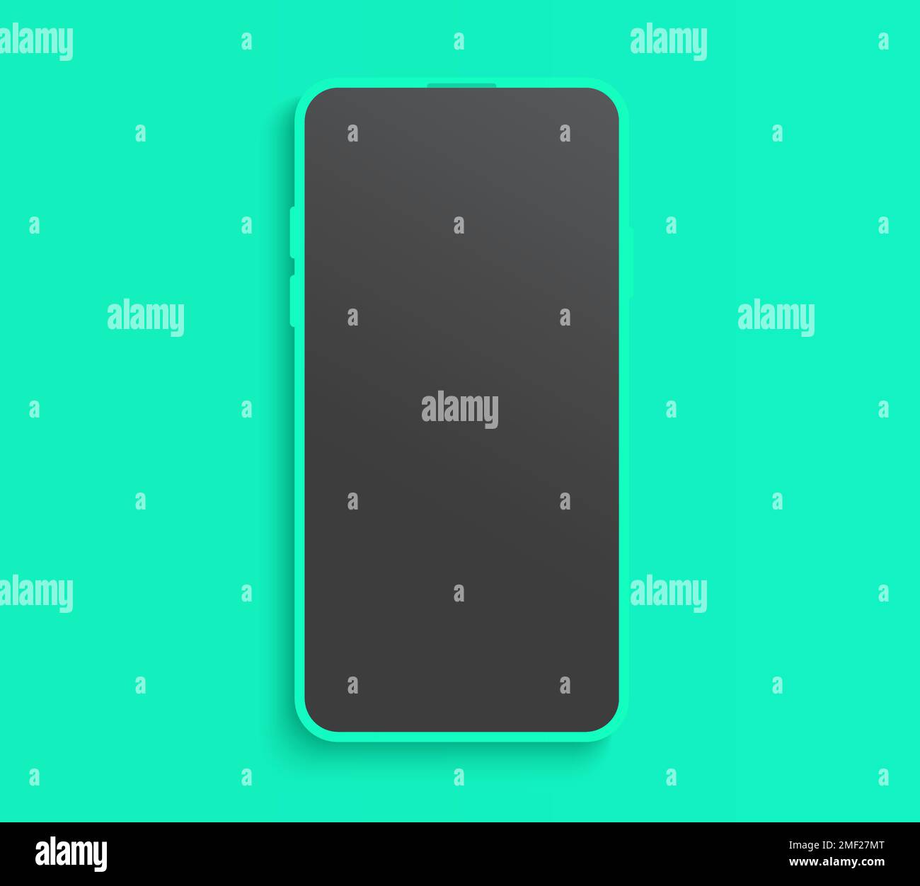 Realistic Modern Smartphone Technology Vector Mockup Template Stock Vector