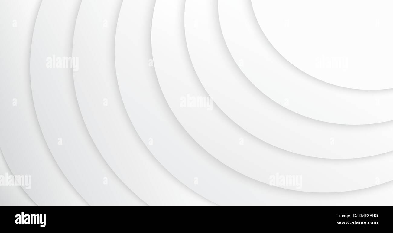 White Radial Shapes Elegant Vector Abstract Background Stock Vector