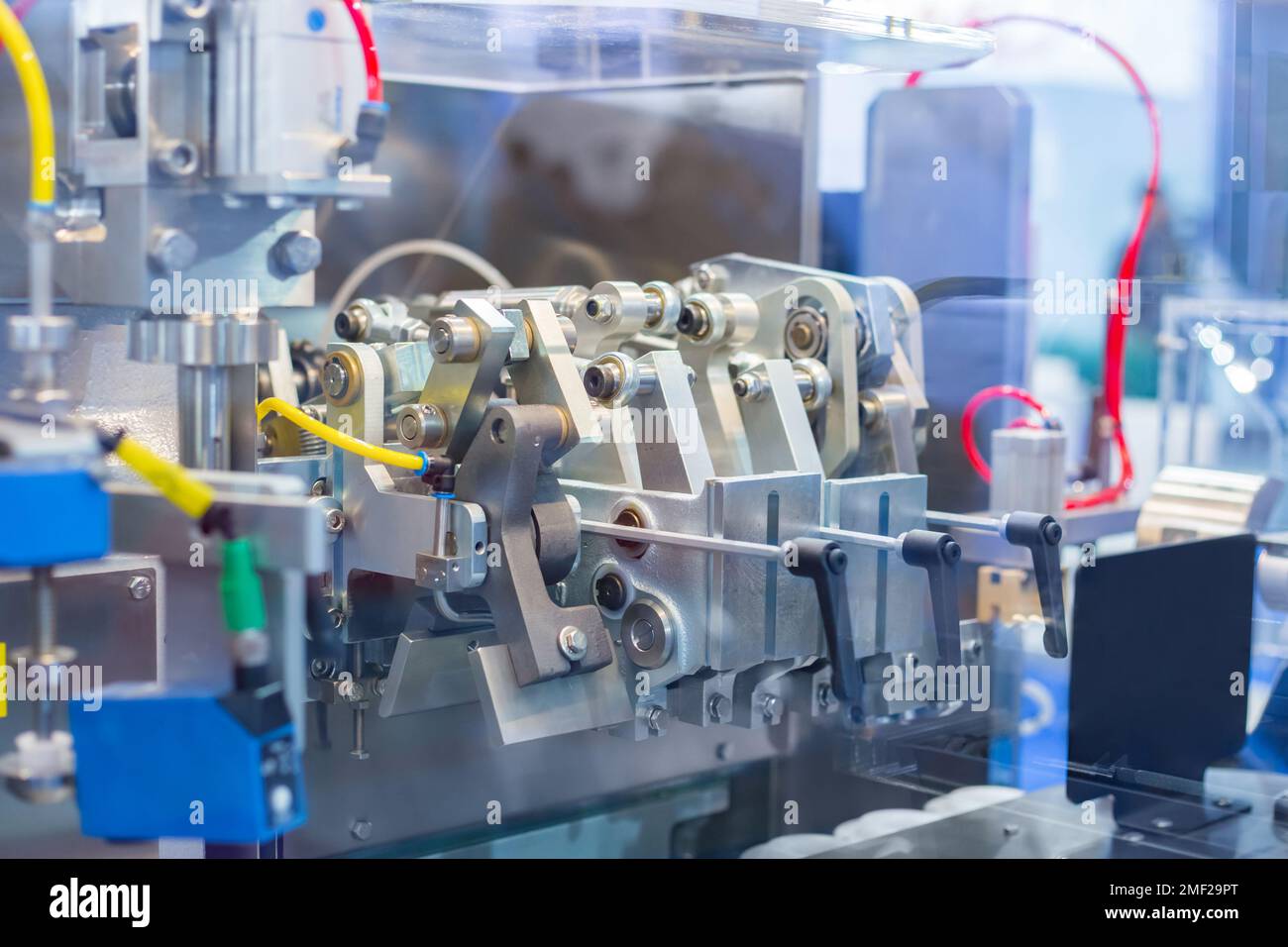 Parts of industrial automotive machine tool equipment Stock Photo Alamy