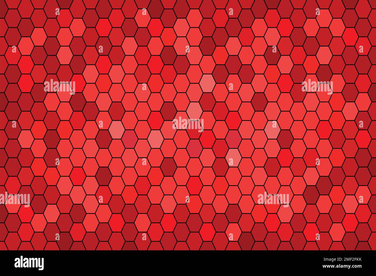 Abstract red background with geometric hexagons - Illustration, Red Of ...