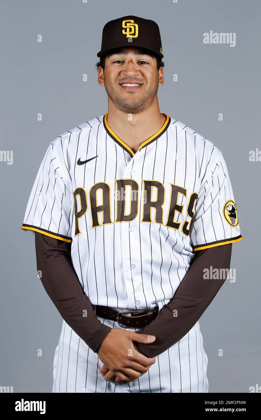 This is a 2023 photo of Trent Grisham of the San Diego Padres baseball team.  This image reflects the San Diego Padres active roster as of Thursday, Feb.  24, 2023, when this