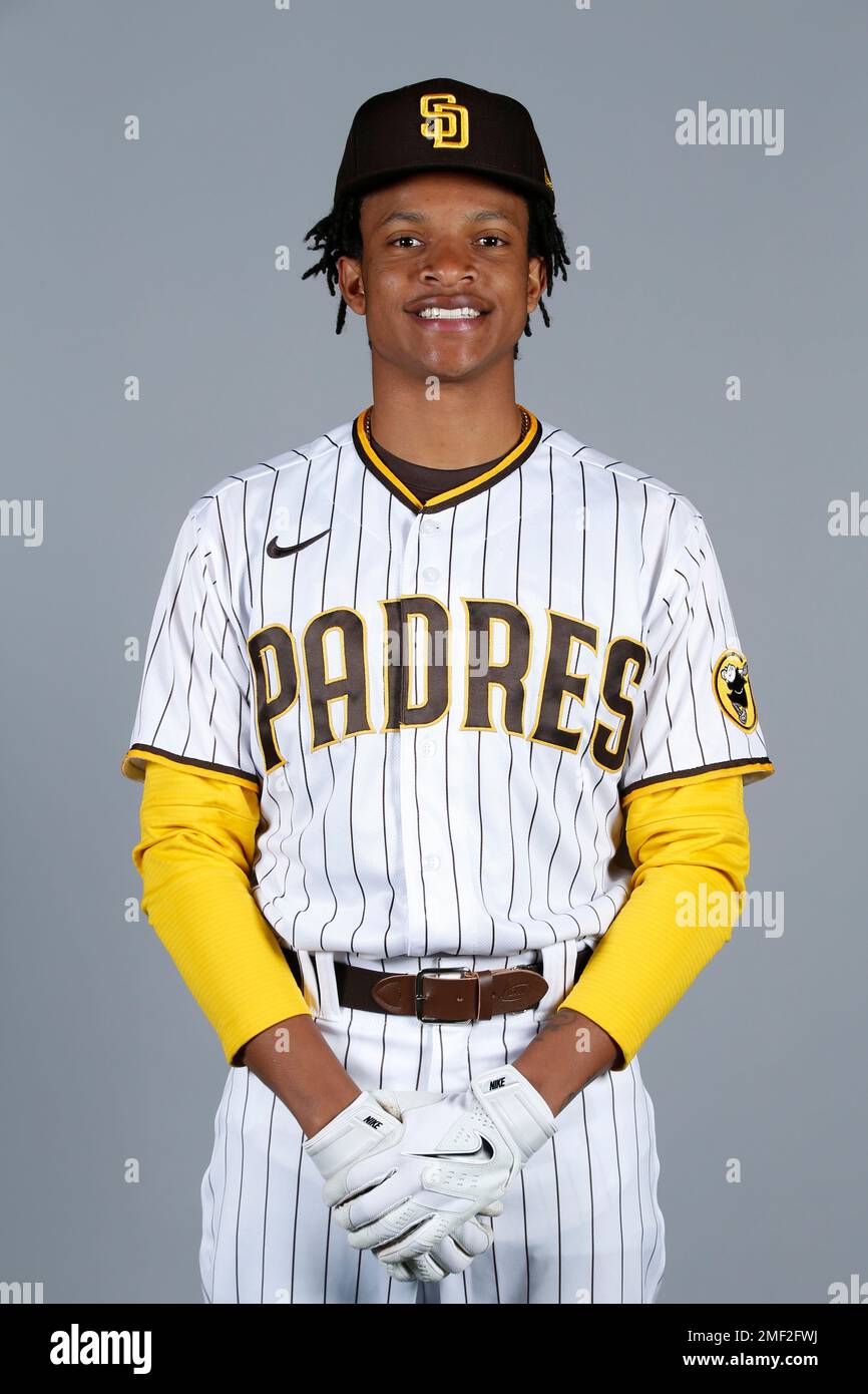This is a 2021 photo of CJ Abrams of the San Diego Padres baseball