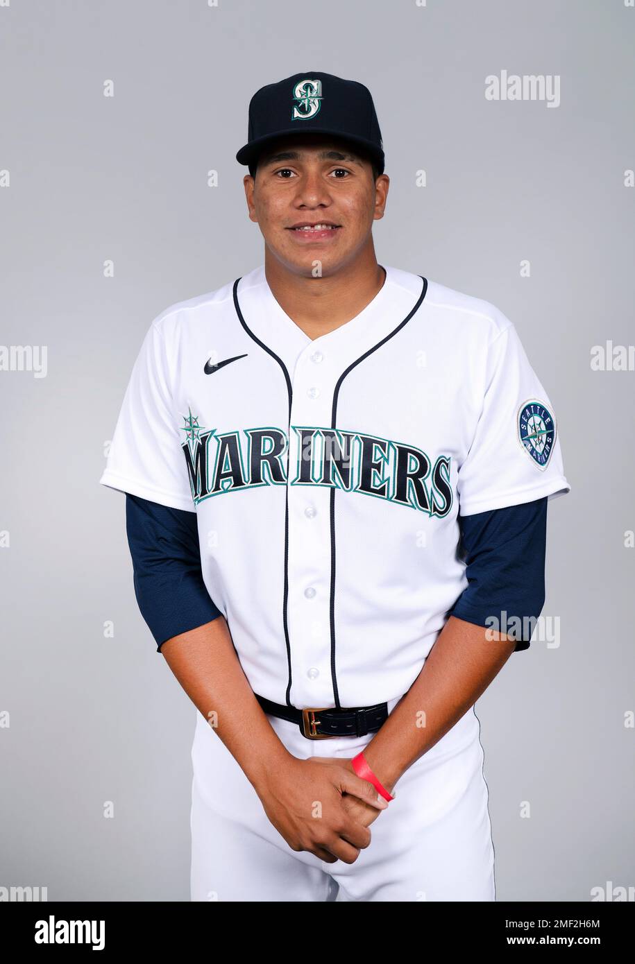 This is a 2021 photo of Juan Then of the Seattle Mariners baseball team ...