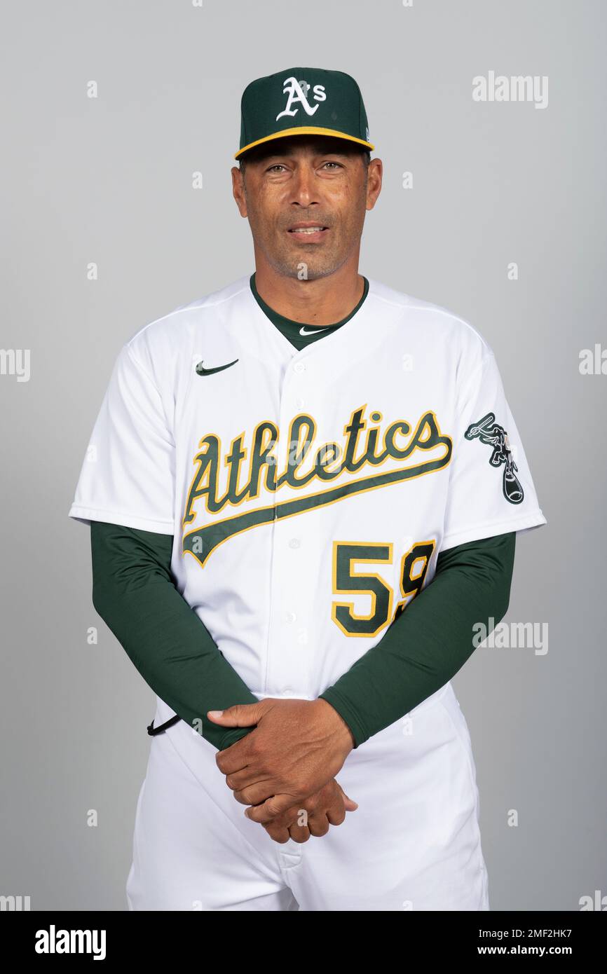 This is a 2021 photo of Marcus Jensen of the Oakland Athletics baseball