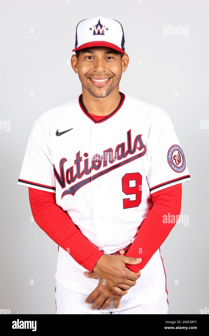 This is a 2021 photo of Adrian Sanchez of the Washington Nationals baseball  team. This image reflects the Washington Nationals active roster as of  Friday, Feb. 26, 2021 when this image was