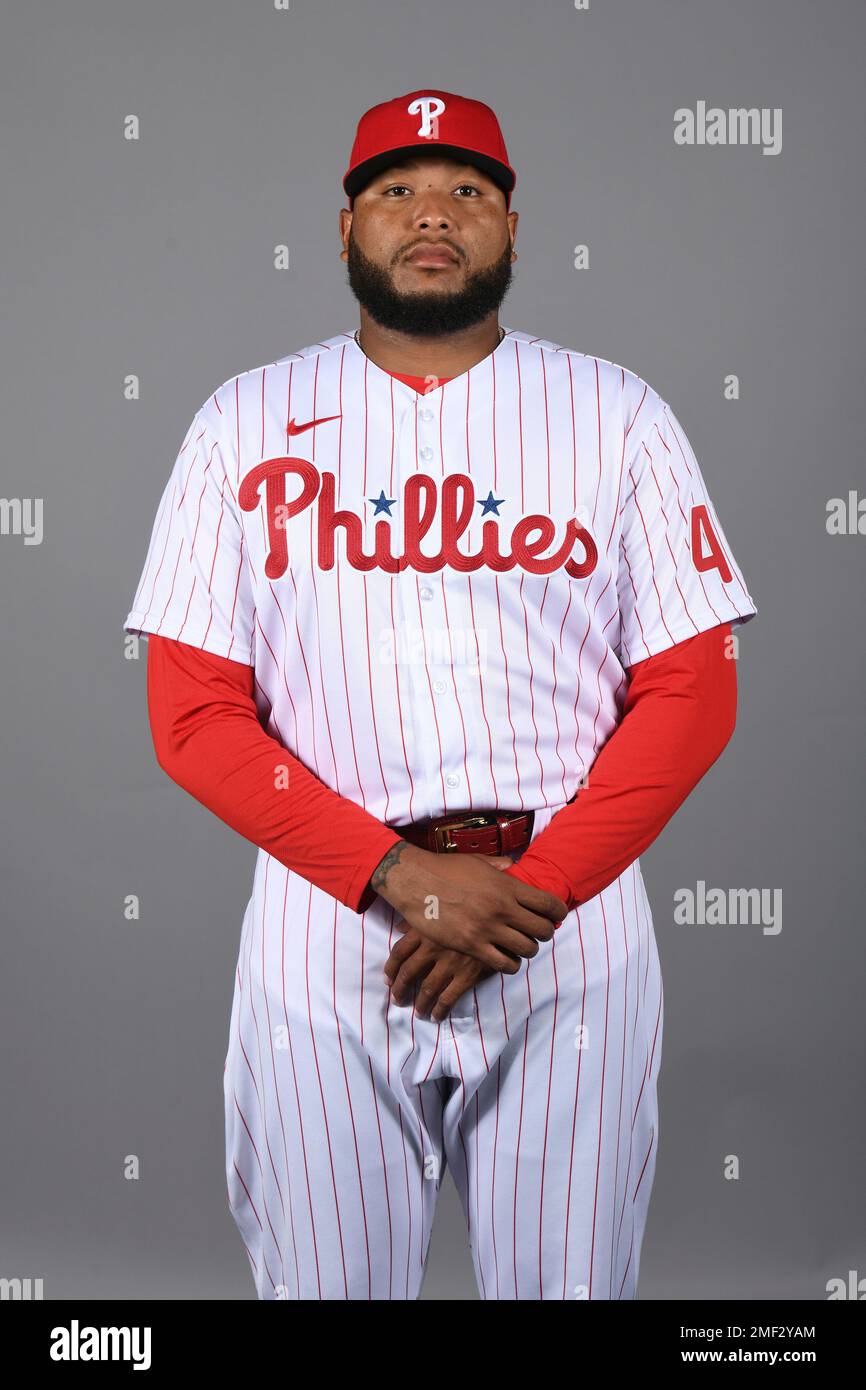 This is a 2021 photo of Jose Alvarado of the Philadelphia Phillies baseball  team. This image reflects the Philadelphia Phillies active roster as of  Tuesday, Feb. 23, 2021 when this image was