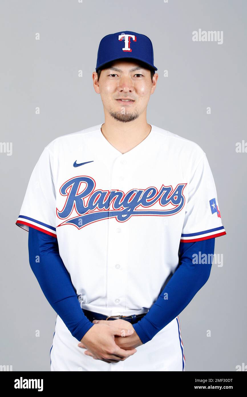 This is a 2021 photo of Kohei Arihara of the Texas Rangers baseball