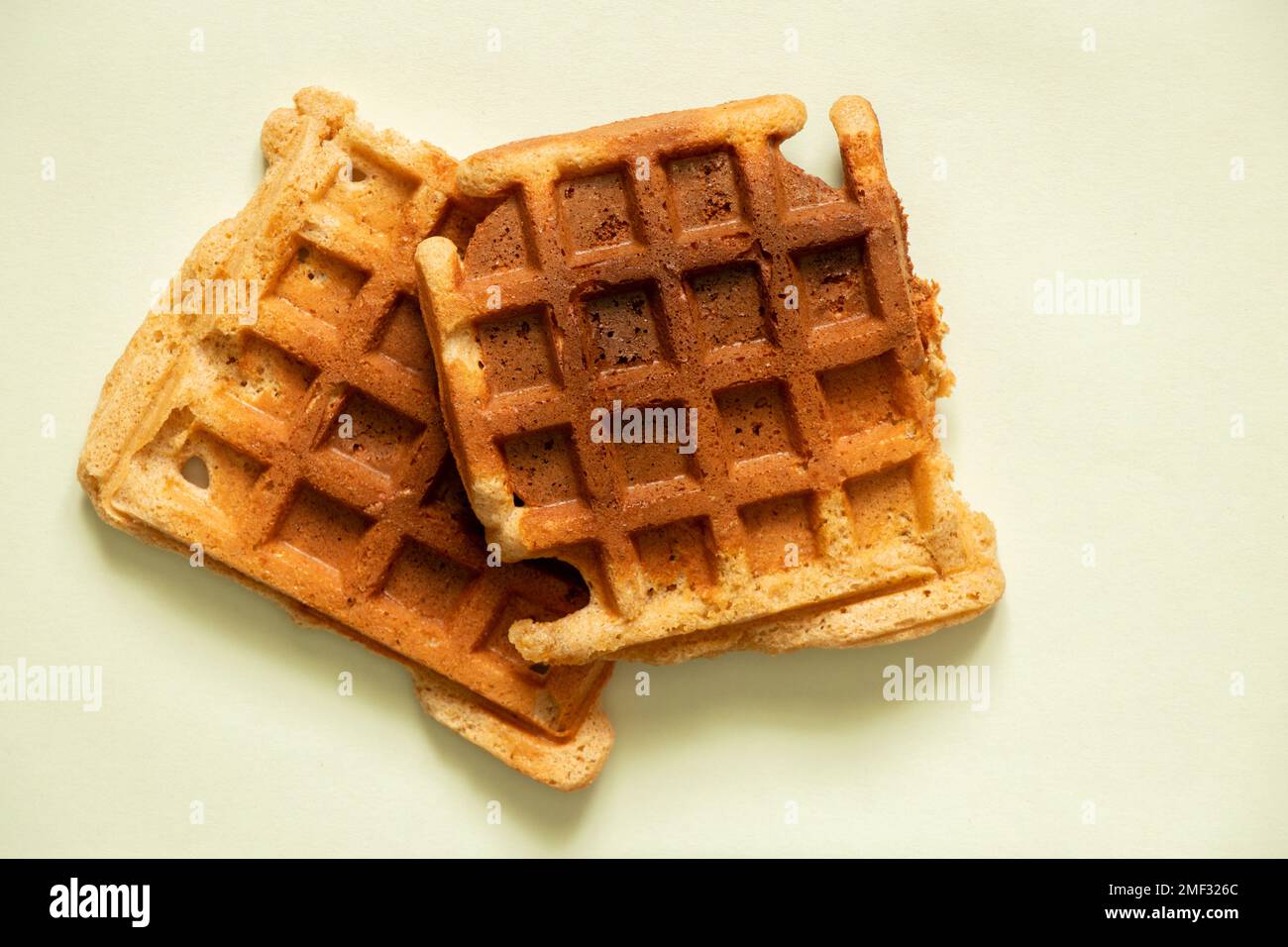 vienna waffle on isolated background for backgrounds, waffles Stock Photo