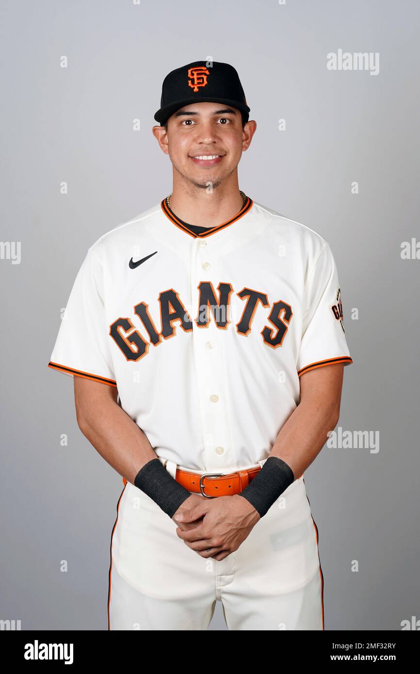 This is a 2021 photo of Mauricio Dubon of the San Francisco Giants baseball  team. This image reflects the San Francisco Giants active roster as of  Tuesday, Feb. 23, 2021 when this