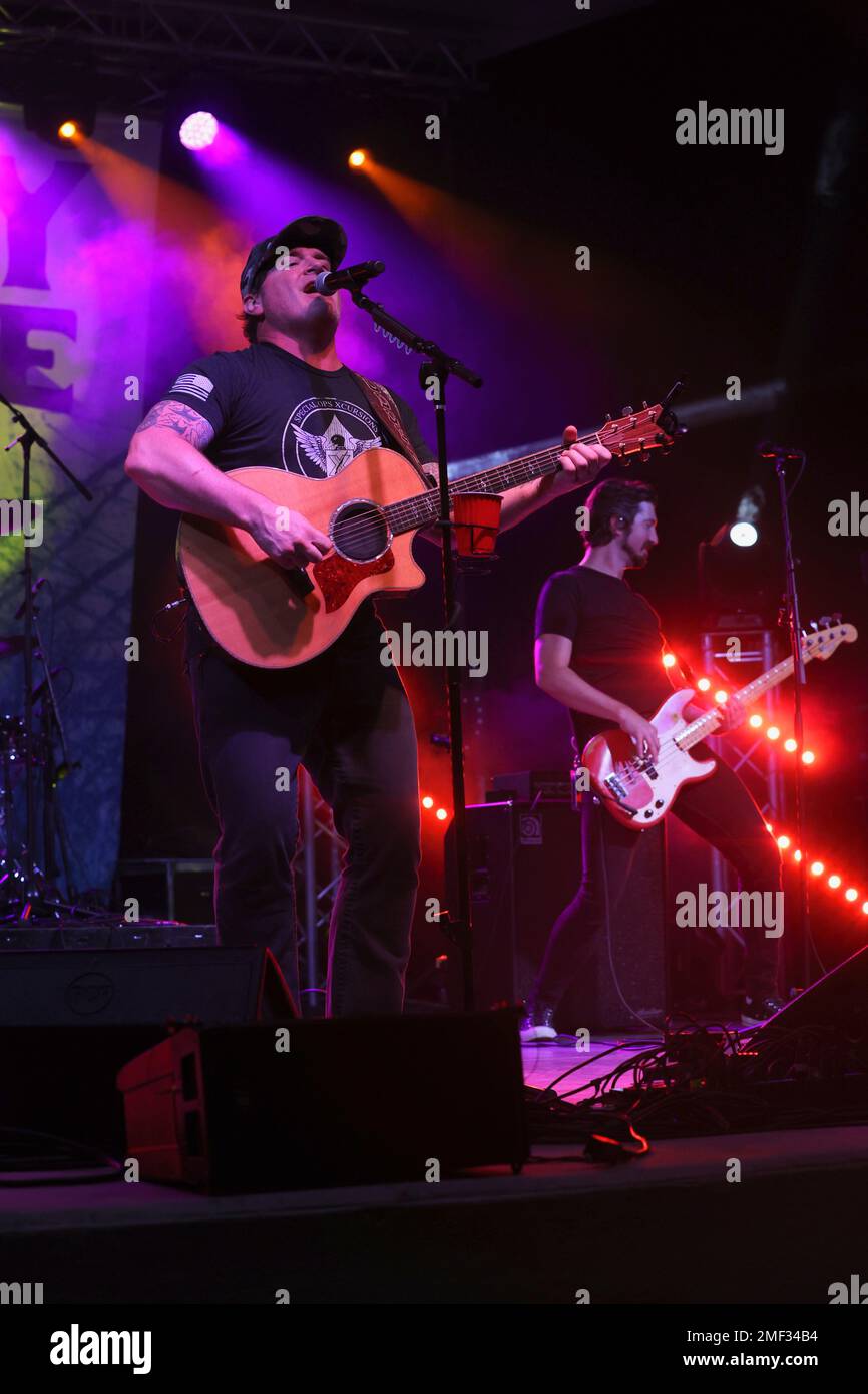 Jerrod Niemann performs at the Country on the Ave Music Festival on November 12, 2022 in Delray Beach, FL. (Credit: Paul Fong/Image of Sport) Stock Photo