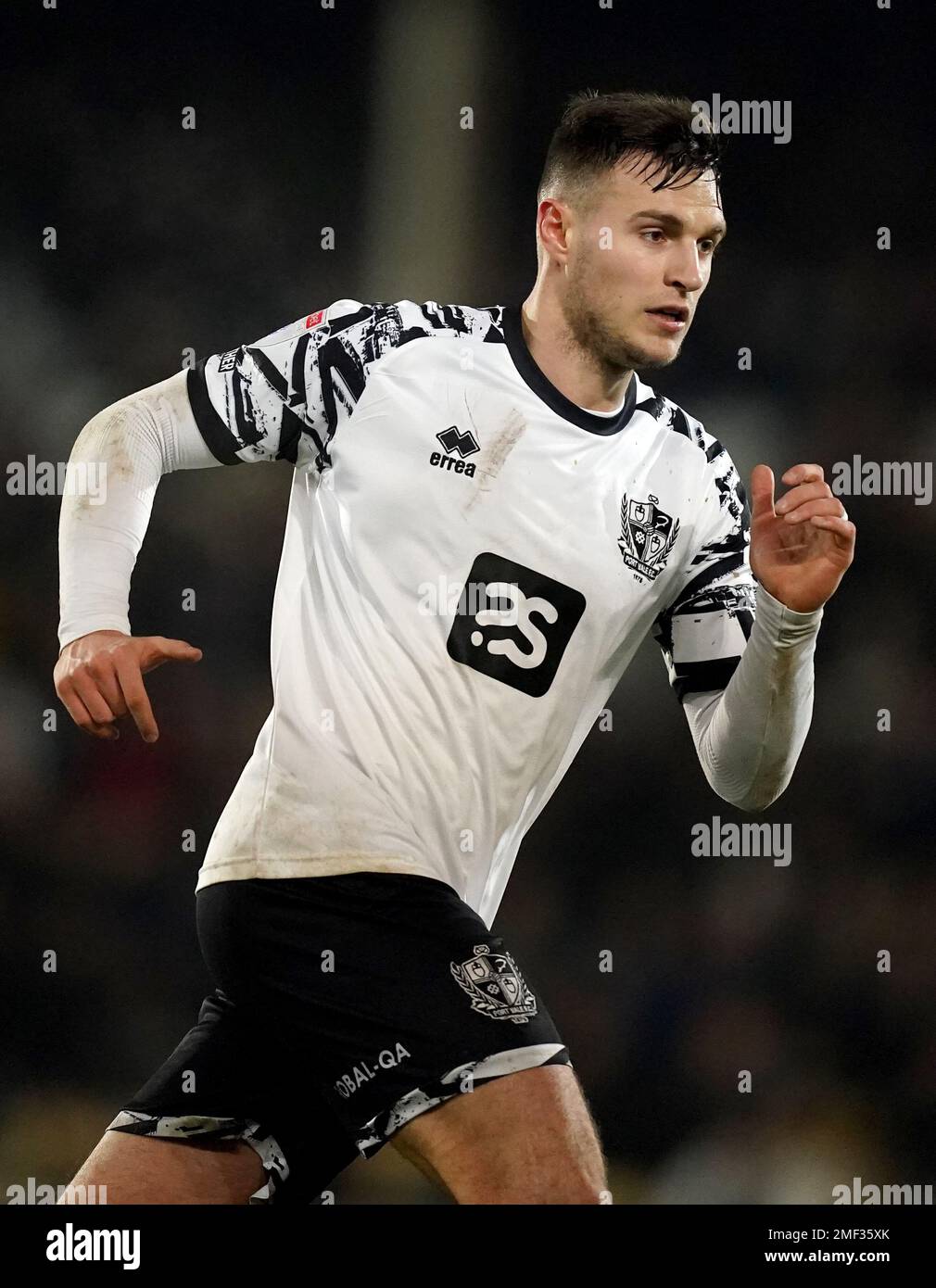 Port Vale's Dennis Politic during the Sky Bet League One match at Vale Park, Stoke-on-Trent. Picture date: Tuesday January 24, 2023. Stock Photo