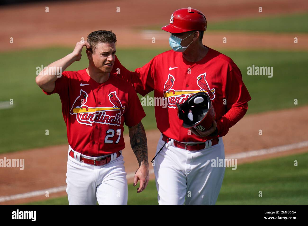 Uniforms worn for St. Louis Cardinals at Chicago Cubs on July 27