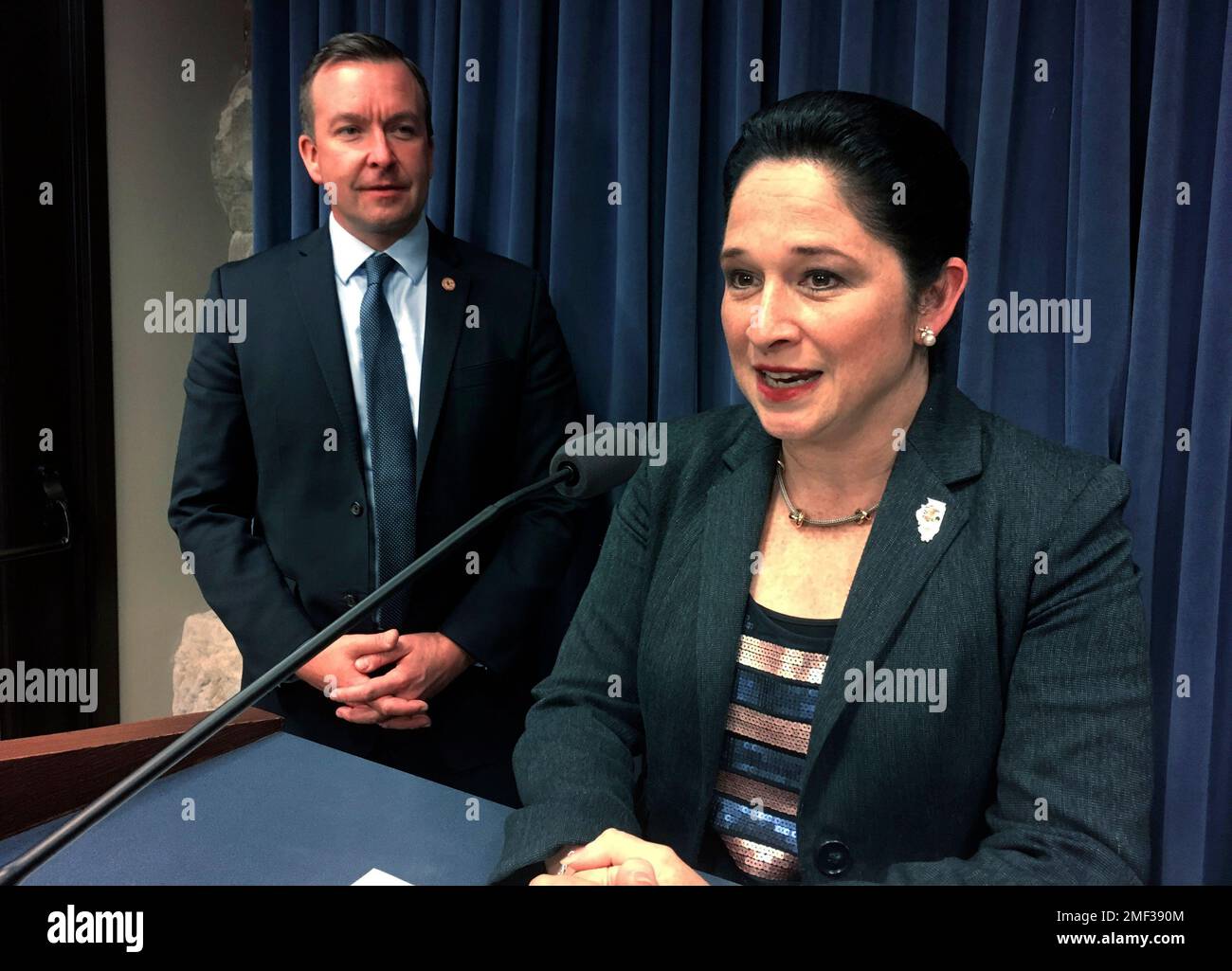 FILE In this Nov. 8, 2017 file photo, Illinois state Comptroller