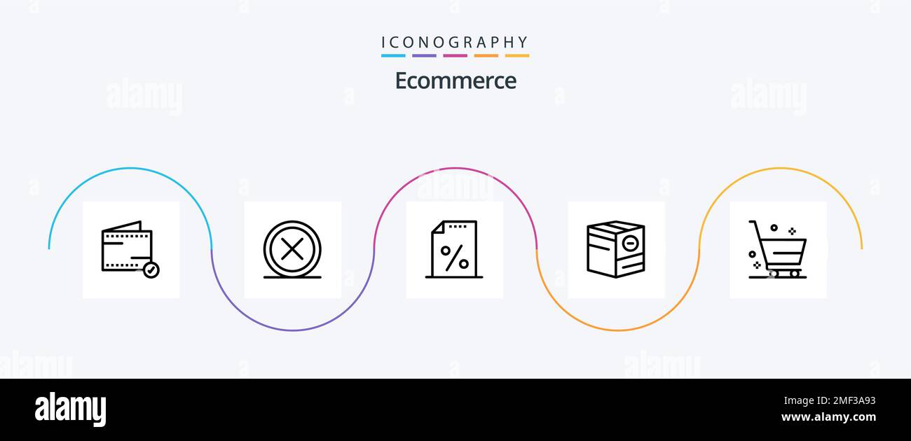 Ecommerce Line 5 Icon Pack Including shipping. e. remove. commerce. tax ...