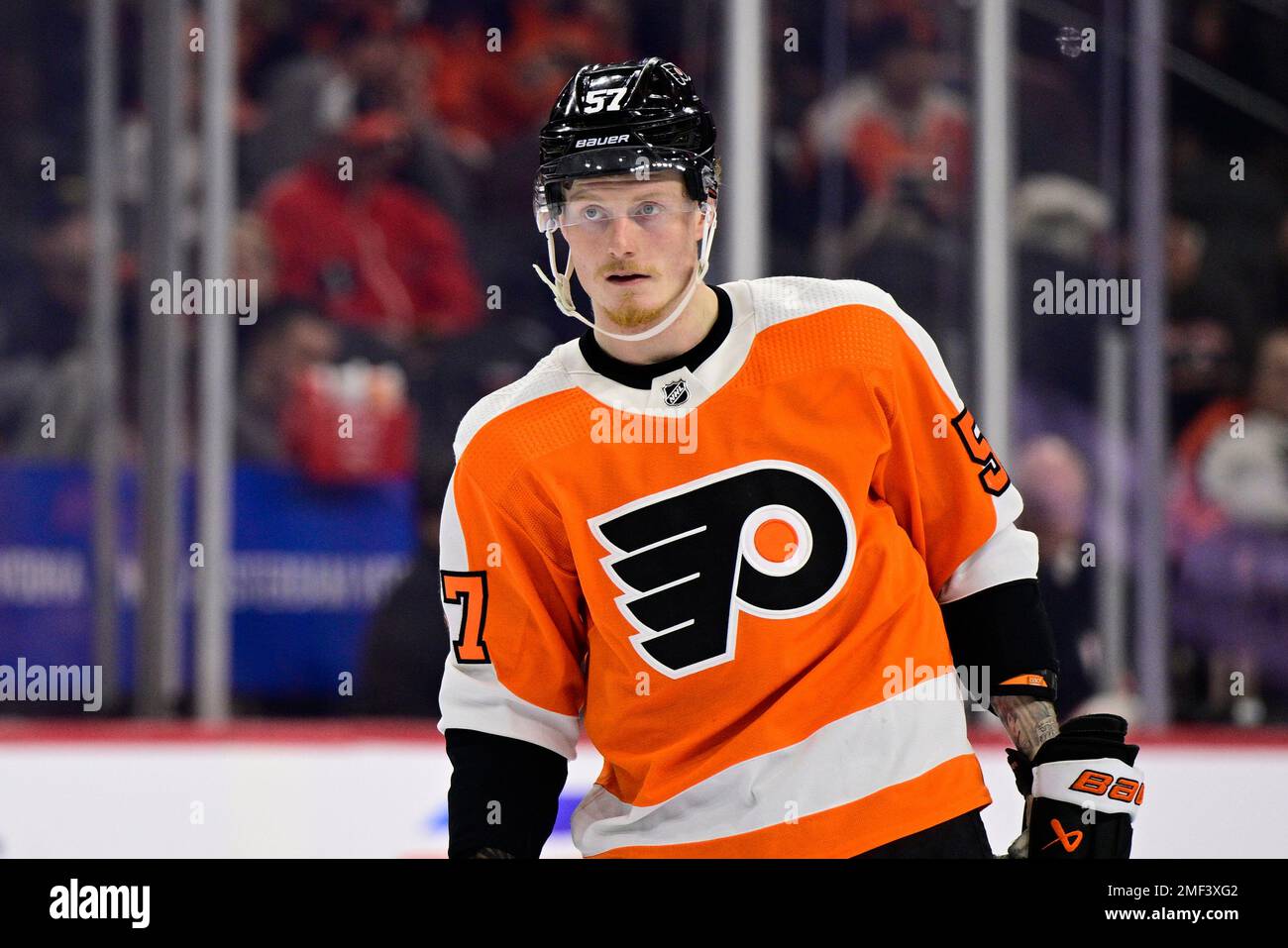 Philadelphia Flyers' Wade Allison in action during an NHL hockey game ...