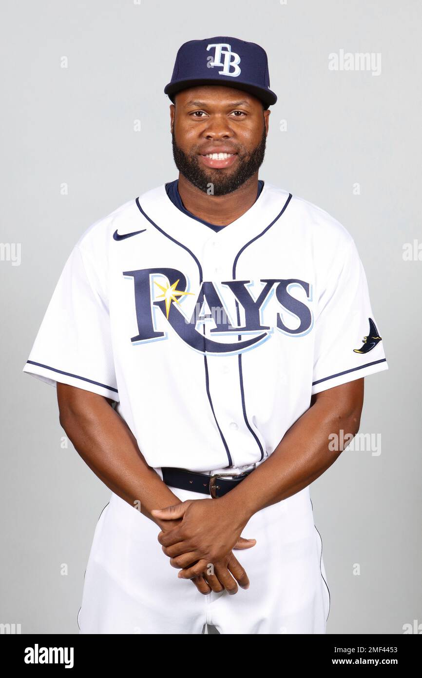 This is a 2021 photo of Manuel Margot of the Tampa Bay Rays baseball team. This image reflects