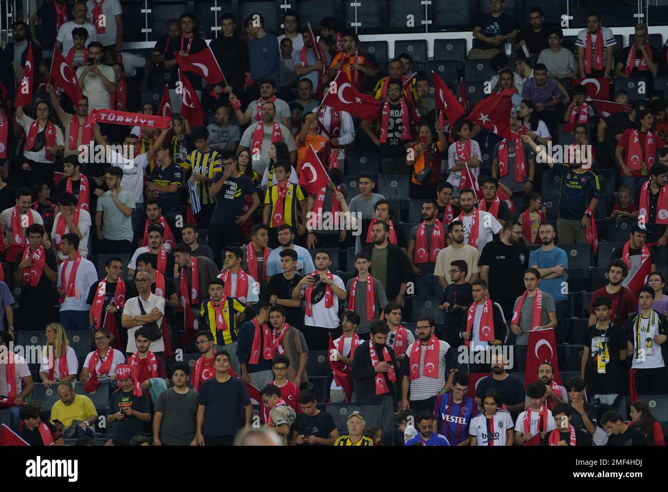 ISTANBUL, TURKIYE - SEPTEMBER 30, 2022: Spectators watching Tukiye vs France National teams match in Amputee Football World Cup Stock Photo