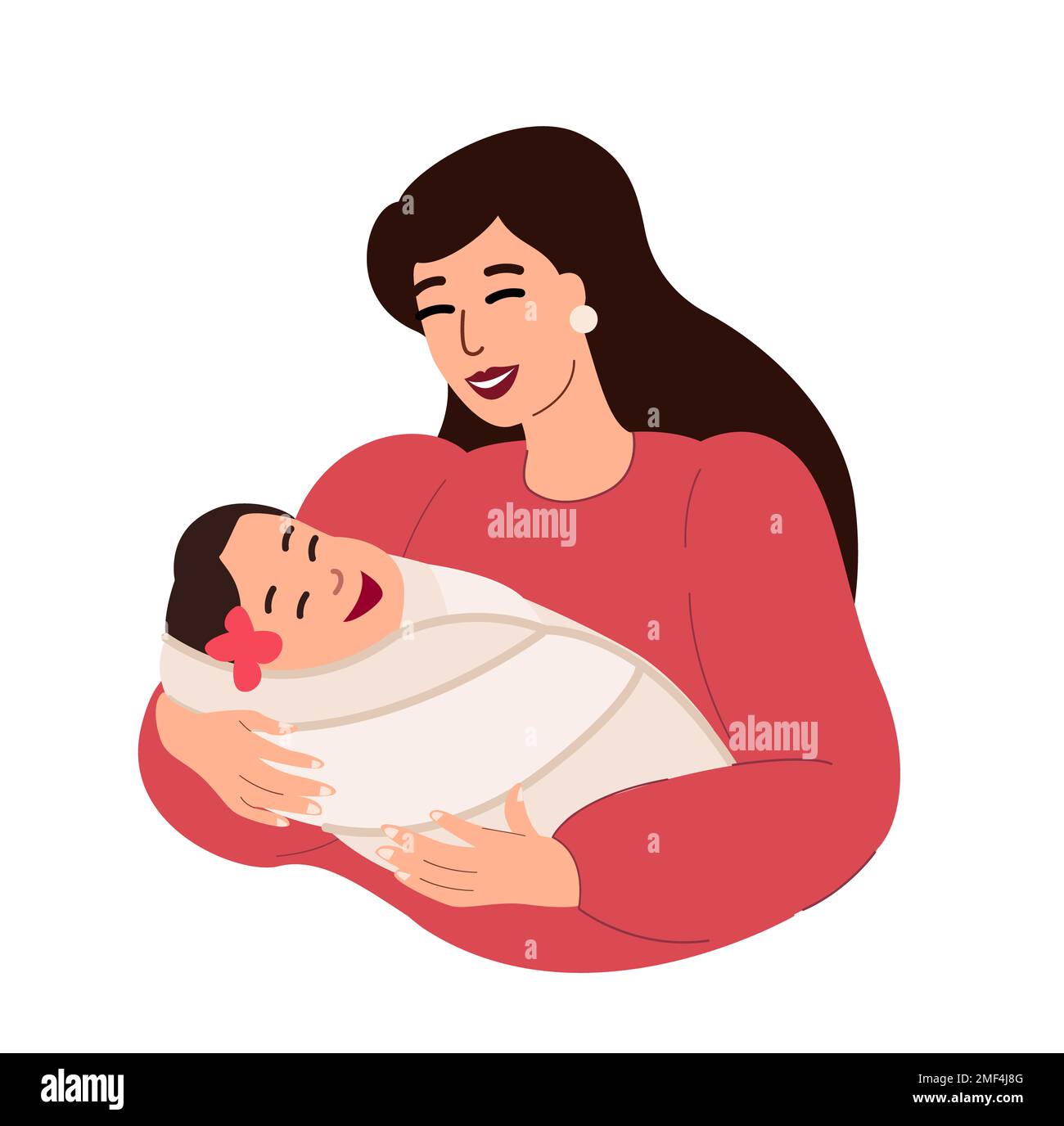 Cartoon mother holding son hi-res stock photography and images - Alamy