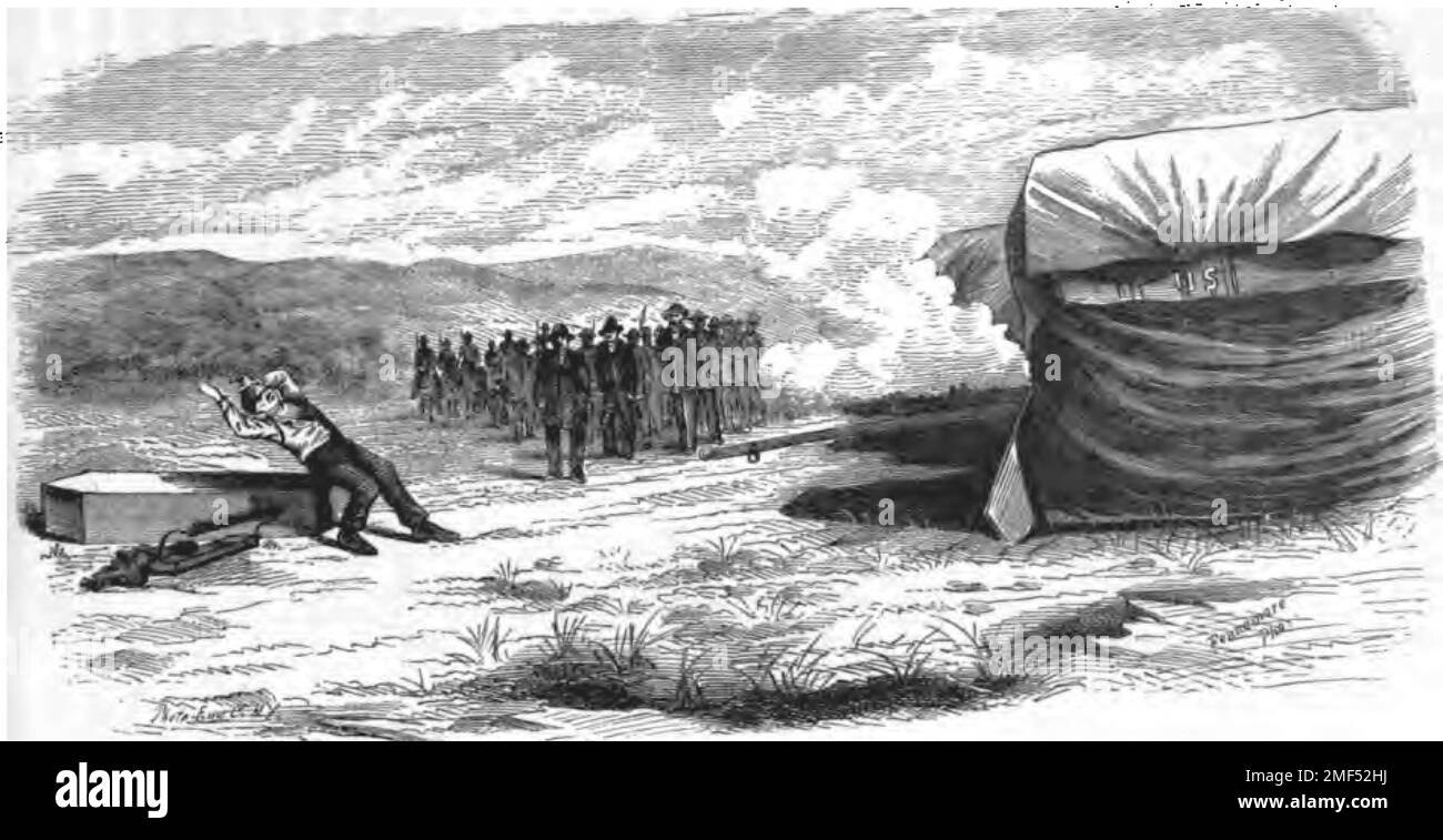 Execution by firing squad of John D. Lee Stock Photo