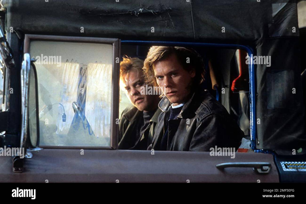 FLATLINERS 1990 Columbia Pictures film with  Kiefer Sutherland at left and Kevin Bacon Stock Photo