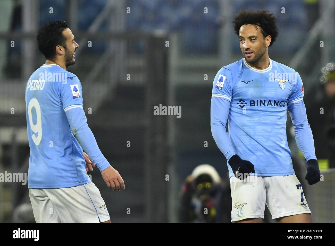 Felipe Anderson of S.S. LAZIO during the 19th day of the Serie A Championship between S.S. Lazio vs A.C. Milan on January 24, 2023 at the Stadio Olimpico in Rome, Italy. Stock Photo