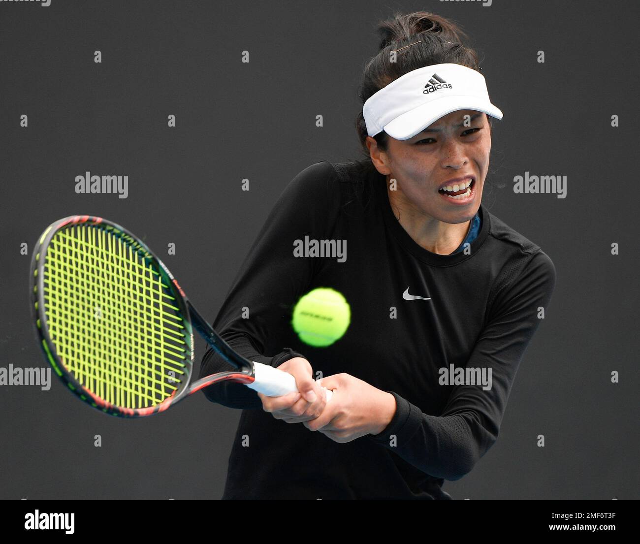 Taiwan's Hsieh Su-Wei makes a forehand return to Bulgaria's Tsvetana ...