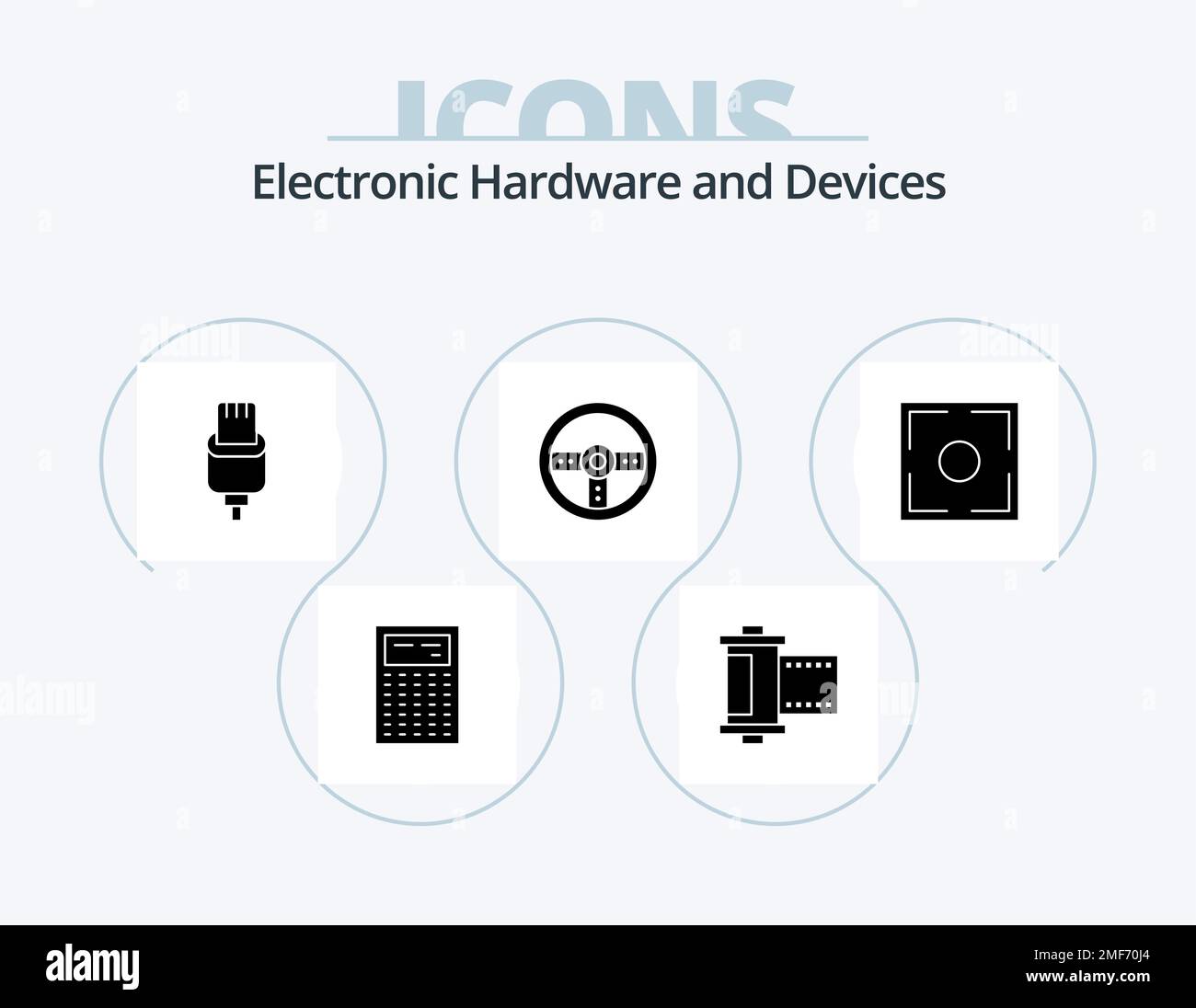 Devices Glyph Icon Pack 5 Icon Design. frame. wheel. cable. game