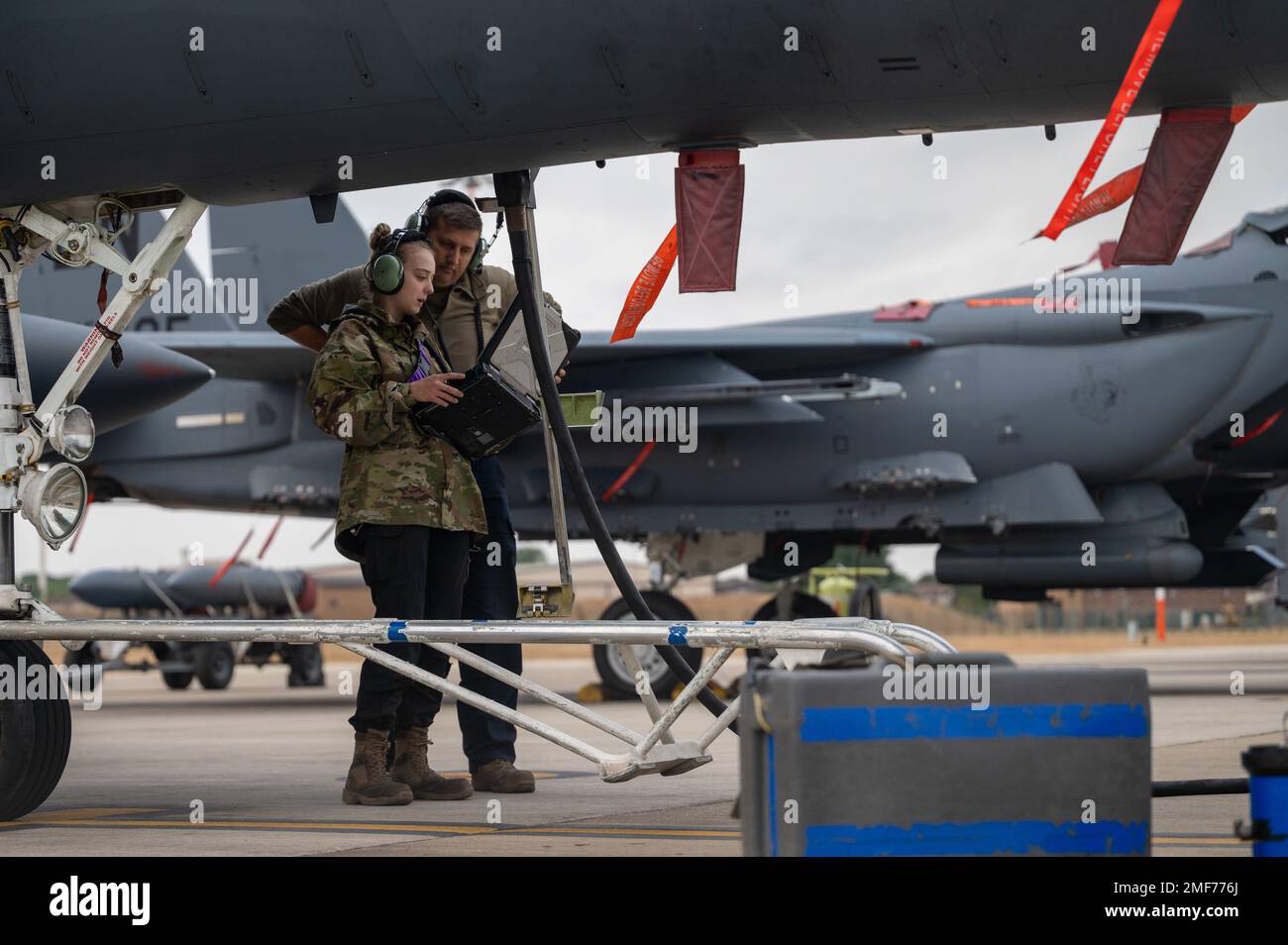 U.S. Air Force Airman 1st Class Jade Moore, a fighter aircraft