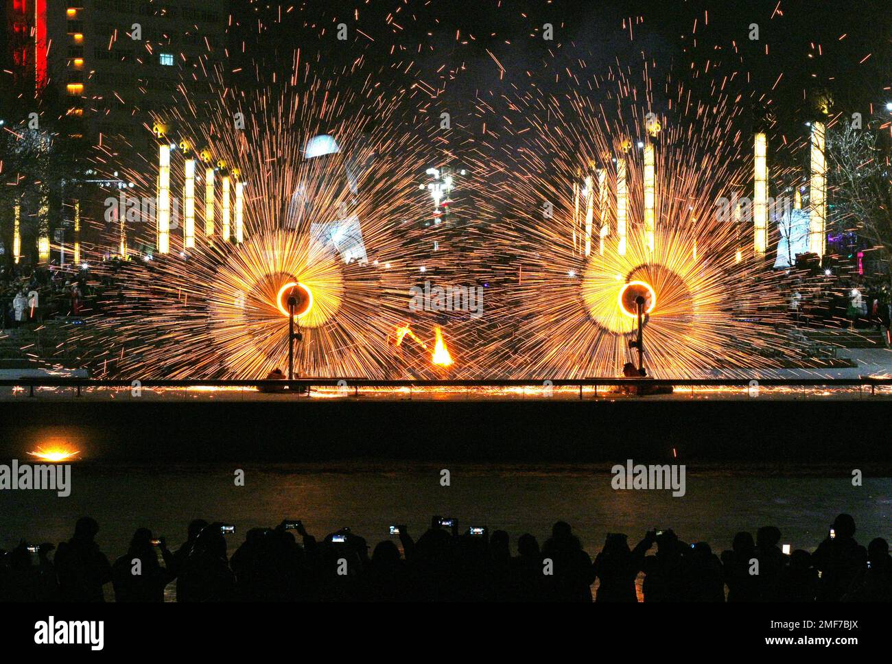 BAZHOU, CHINA - JANUARY 24, 2023 - Folk artists perform 