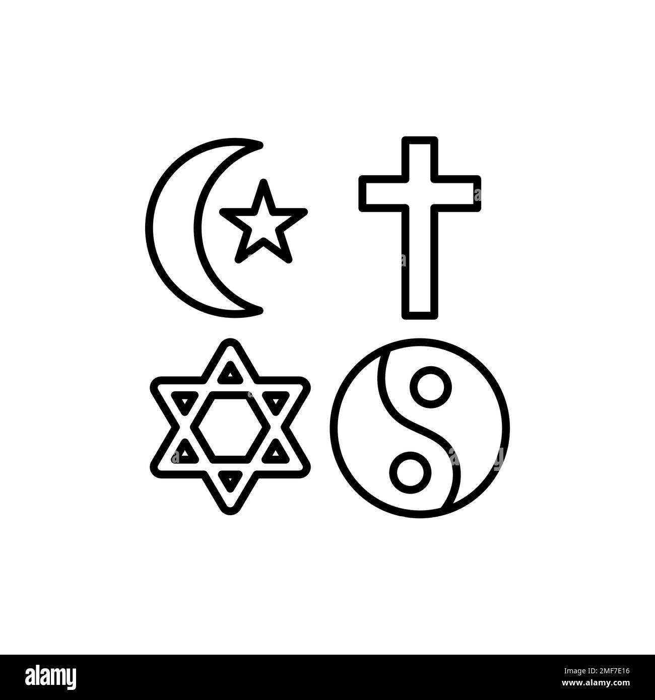 Multiracial equality color line icon. Diverse group of people. Vector