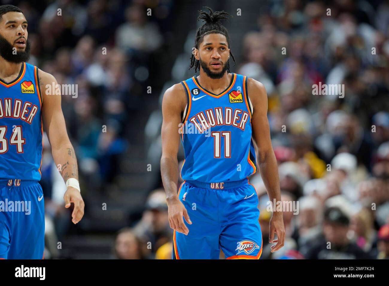 Oklahoma City Thunder guard Isaiah Joe (11) in the second half of an(08)