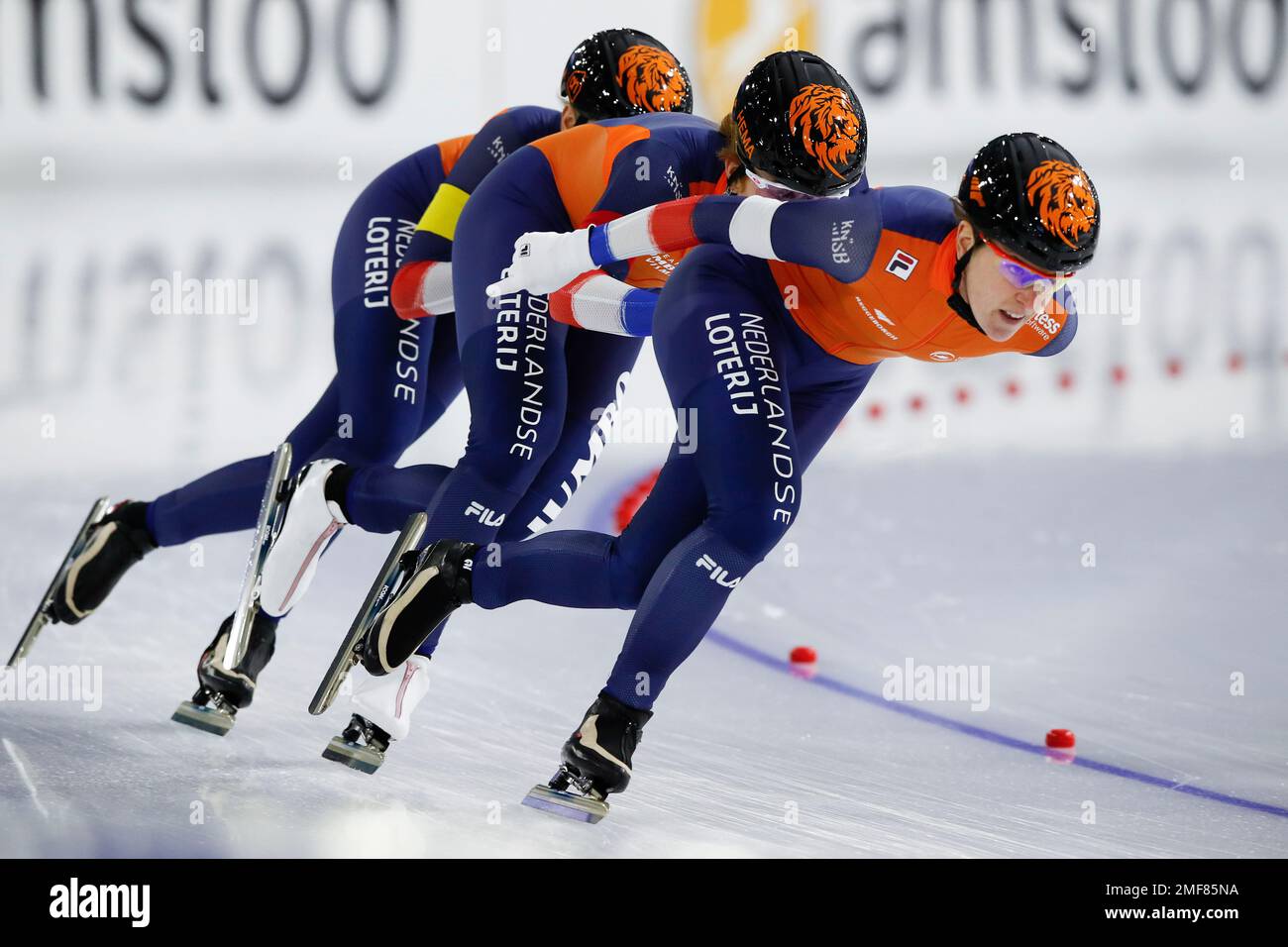 Team Netherlands with Ireen Wust, front,
