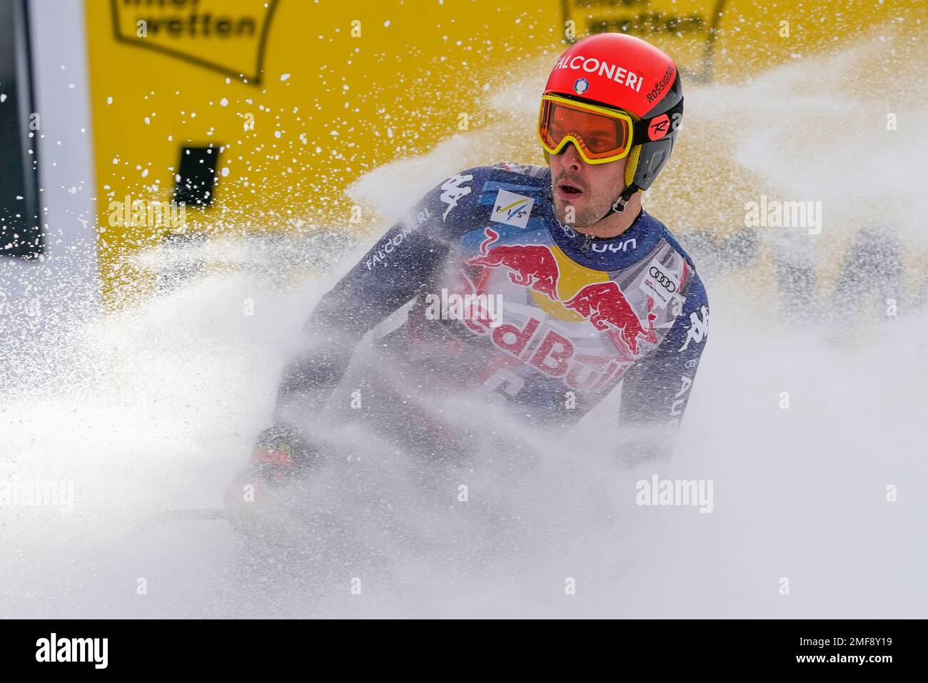 Italy's Christof Innerhofer gets to the finish area after completing an  alpine ski, men's World Cup downhill, in Kitzbuehel, Austria, Sunday, Jan.  24, 2021. (AP Photo/Giovanni Auletta Stock Photo - Alamy