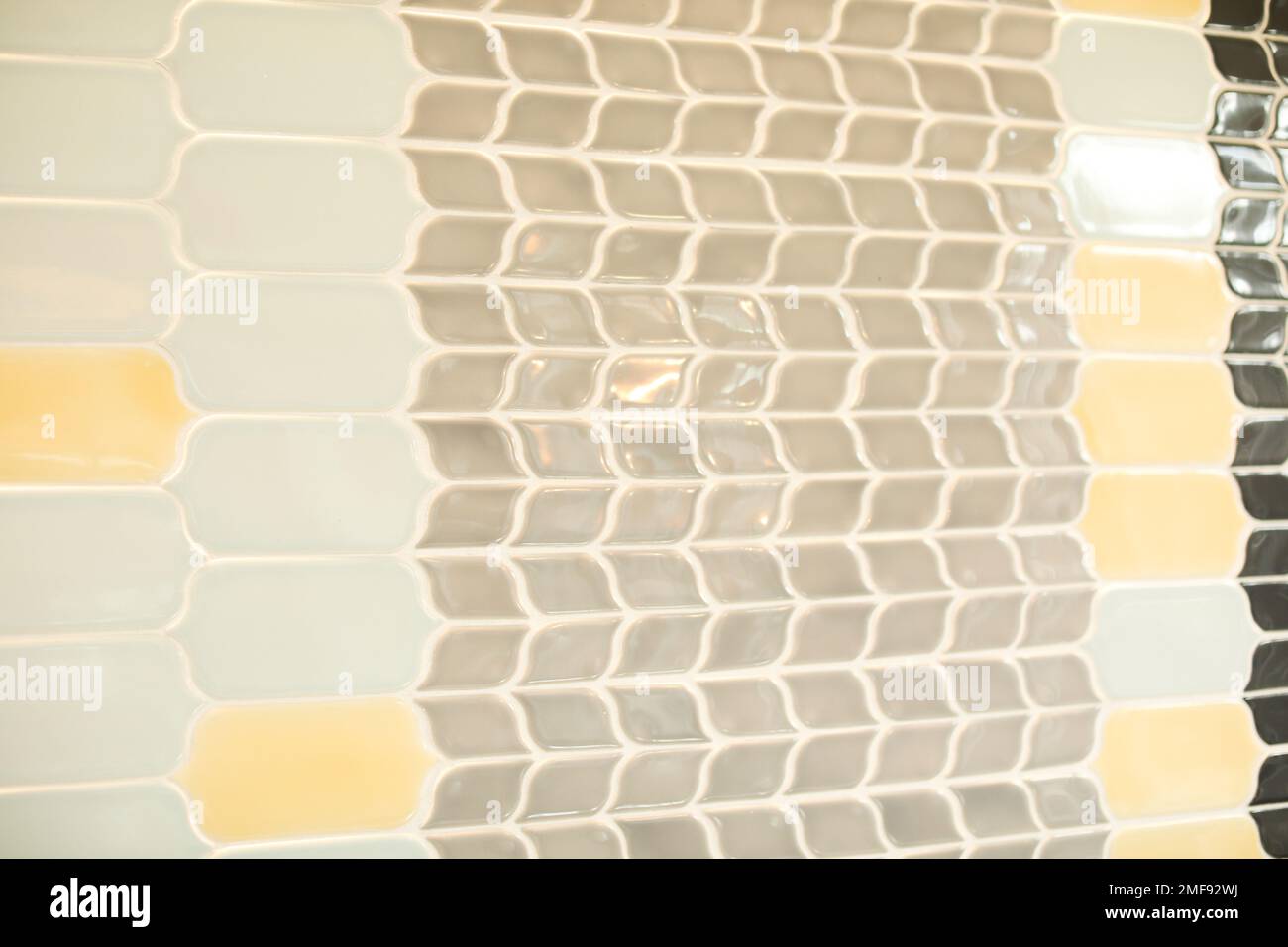 tiled wall glass background texture Stock Photo