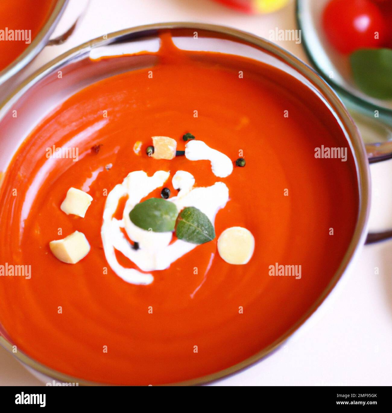 Creamy tomato soup Stock Photo - Alamy