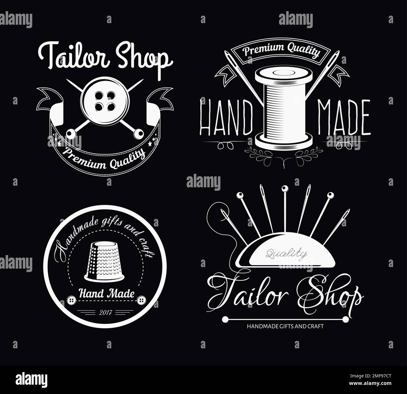 Tailor shop icons hi-res stock photography and images - Alamy