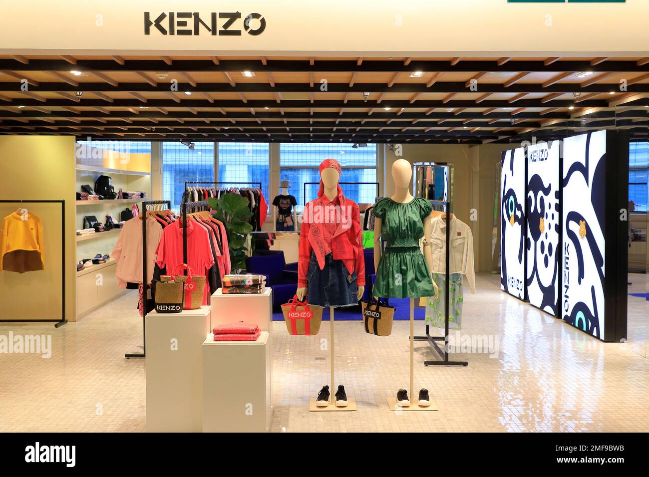 Kenzo store inside Au Printemps Haussmann department store.Paris.France Stock Photo
