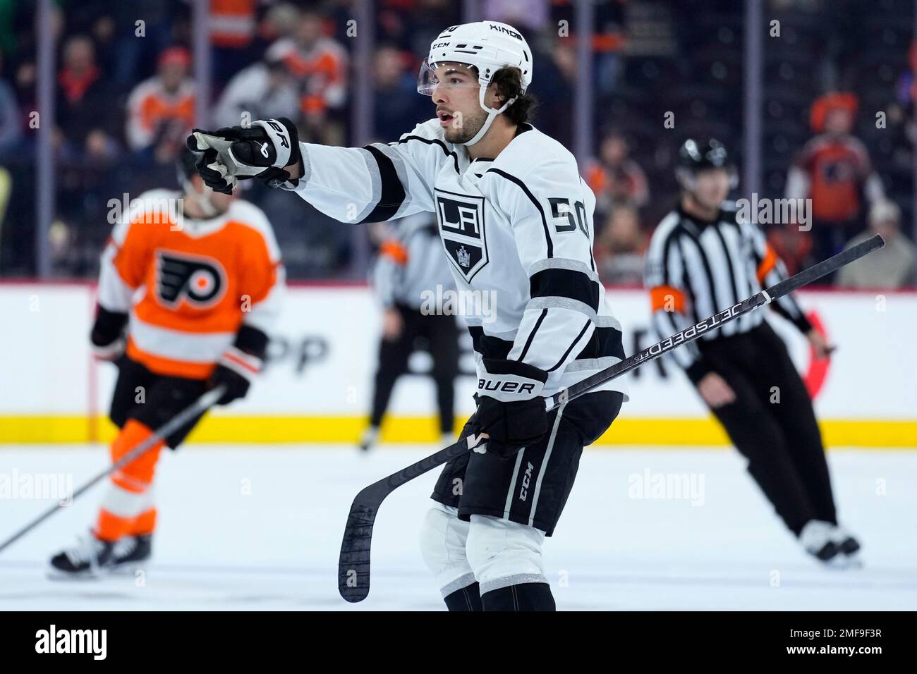 Los Angeles Kings' Sean Durzi Reacts After The Kings Won An NHL Hockey ...